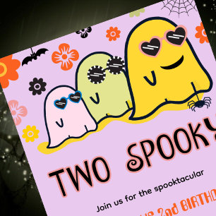 ハロウィン 2歳 誕生日 招待状 ゴースト スプーキー