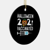 ハロウィン 2021 ワクチン接種済み おもしろ コスチューム セラミックオーナメント (右)