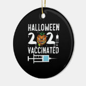 ハロウィン 2021 ワクチン接種済み おもしろ コスチューム セラミックオーナメント (左)