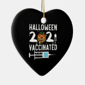 ハロウィン 2021 予防接種済み おもしろ コスチューム セラミックオーナメント (右)