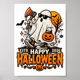ハロウィン 2026 サングラス姿のオバケ ポスター