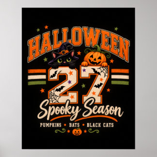 ハロウィン 27 スプーキーシーズン バーシティ ブラックキャット ポスター