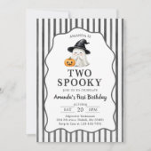 ハロウィン 2 怖い2歳の誕生日招待状 招待状 (正面)