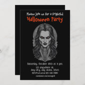 ハロウィン, 3 吸血鬼, 不気味, 怖い, c2 招待状 (正面/裏面)