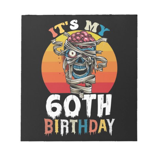 ハロウィン 60歳の誕生日 ゾンビ ノートパッド (正面)
