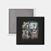 ハロウィン 67 6 7 月に吠えるオオカミ 67 オオカミ マグネット (正面/裏面)