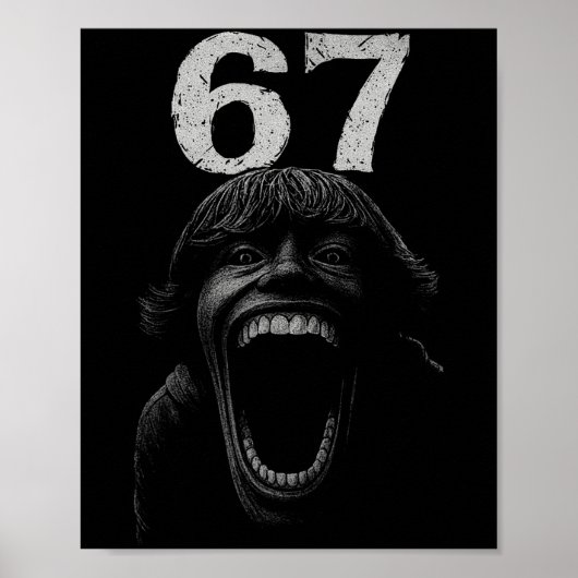 ハロウィン 67 Scp ホラー 怖い顔 コスチュームTシャツ H ポスター (正面)