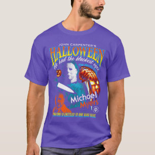ハロウィン 90年代 海賊版 カラフルポスター ホラー映画 Tシャツ