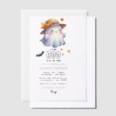 ハロウィン "A Little Boo is on the Way" ベビーシャワー ベラム紙招待状 (オフセット)