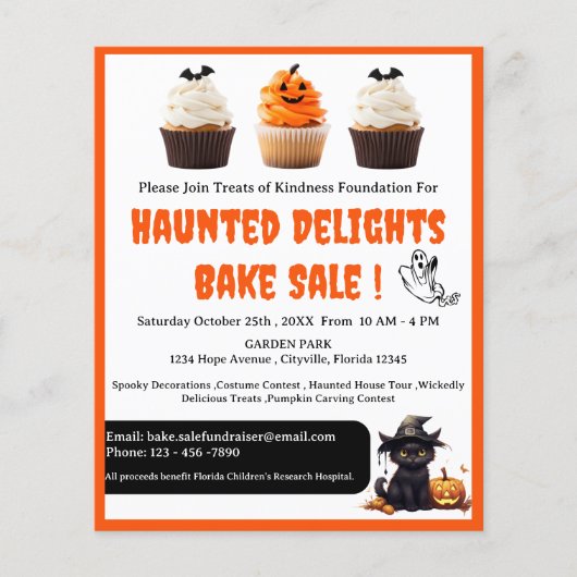 ハロウィン Bake Sale  チラシ (正面)