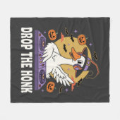 ハロウィン DJ のガチョウ、鳴かせて! フリースブランケット (正面(横))