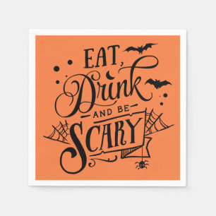 ハロウィン Eat Drink And Be Scary スタンダードカクテルナプキン