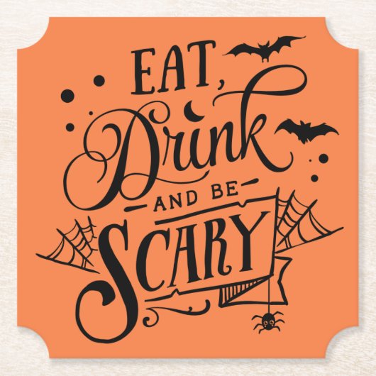 ハロウィン Eat Drink And Be Scary ペーパーコースター (正面)