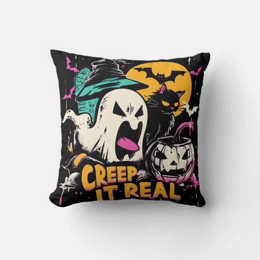 ハロウィン｜ExDesigner｜Creep It Real クッション (正面)
