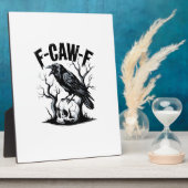ハロウィン F-Caw-F 鳥 カラス 女性 男性 レトロ クラシック フォトプラーク (側面)