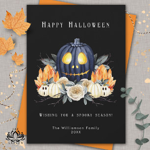 ハロウィン Happy Halloween 怖いサムハイン かぼちゃ クリスタル シーズンカード
