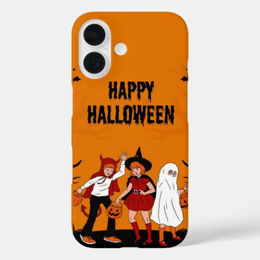 ハロウィン iPhone 16 ケース - カボチャ・おばけ Case-Mate iPhoneケース (裏面)