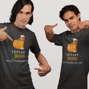 ハロウィン　Let's Get Smashed　独身最後の夜　パーティー　ビール Tシャツ