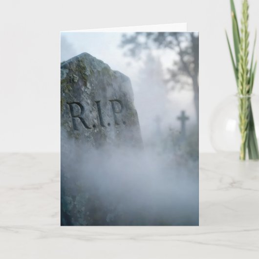 ハロウィン R.I.P. 墓石と霧 シーズンカード (正面)