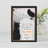 ハロウィン RIP 墓石パーティー招待 招待状 (スタンド正面)