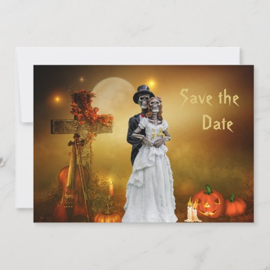 ハロウィン Save the Date 招待状 (正面)