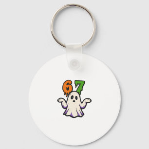 ハロウィン SCP 67 かわいいお化け ミーム Six Seven コスチューム キーホルダー