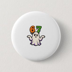 ハロウィン SCP 67 かわいい幽霊ミームシックスセブンコスチューム 缶バッジ