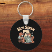 ハロウィン Sick Seven 67 楽しい文字のコスチューム キーホルダー (正面)