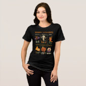 ハロウィン “Spooky Syllables” ポスター – 楽しい教室 トライブレンドTシャツ (正面全面)