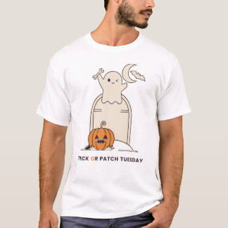 ハロウィン Sysadmin ジョーク パッチ火曜日 Tシャツ