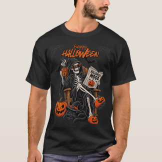 ハロウィン Tシャツ 漫画 スケルトン スプーキー パーティー 骨