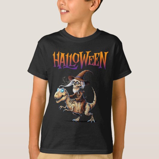 ハロウィン T-レックス 骸骨 ライド Tシャツ (正面)