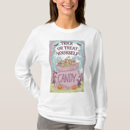 ハロウィン "Trick or Treat Yourself" Tシャツ デザイン