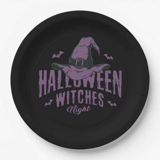 ハロウィン “Witches Night” ペーパープレート (正面)