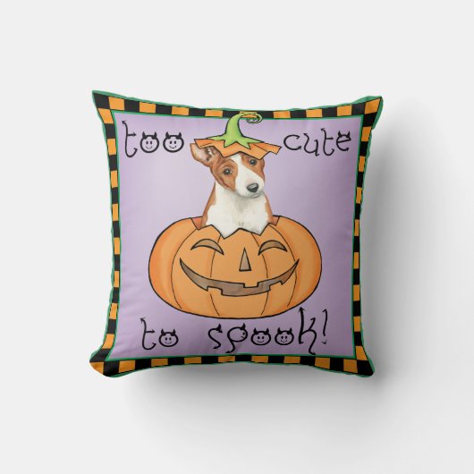 ハロウィンBasenji クッション (正面)