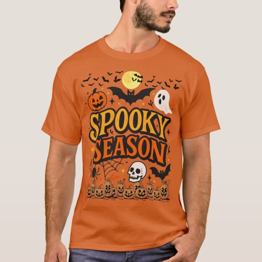 ハロウィンbooおもしろい  tシャツ (正面)