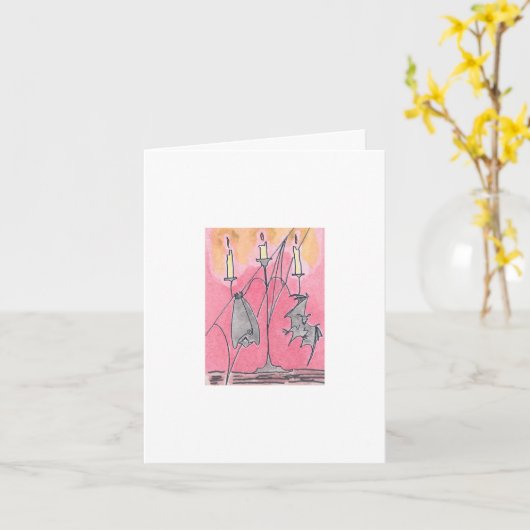 ハロウィンCandlebats カード (黄色い花)