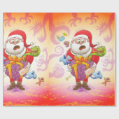 ハロウィンCreepiesからのサンタへのクリスマスのギフト ラッピングペーパー (フラット)