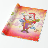 ハロウィンCreepiesからのサンタへのクリスマスのギフト ラッピングペーパー (アンロールド)