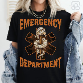 ハロウィンER看護師ミイラヘビ命の星 Tシャツ