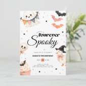 ハロウィンForever スプーキー4歳の誕生日招待状 招待状 (スタンド正面)