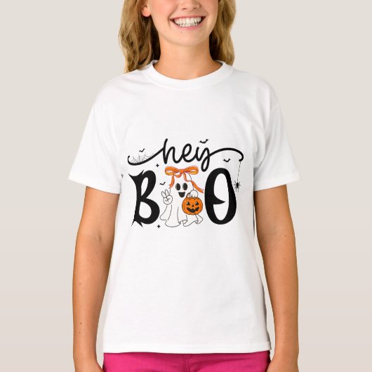 ハロウィンFun Tシャツ - Hey Boo (正面)