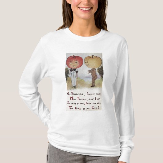 ハロウィンGreetingAppleの頭部 Tシャツ (正面)