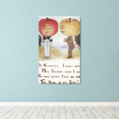 ハロウィンGreetingAppleヘッド キャンバスプリント (インサイチュ (ウッドフロア))