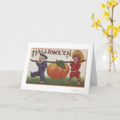 ハロウィンGreetingCarryingのカボチャ カード (黄色い花)