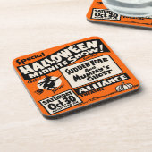 ハロウィンMidniteショー-ヴィンテージの幽霊ショーポスター コースター (左側)