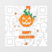 ハロウィンQRコード ウィンドウサイン (シート)