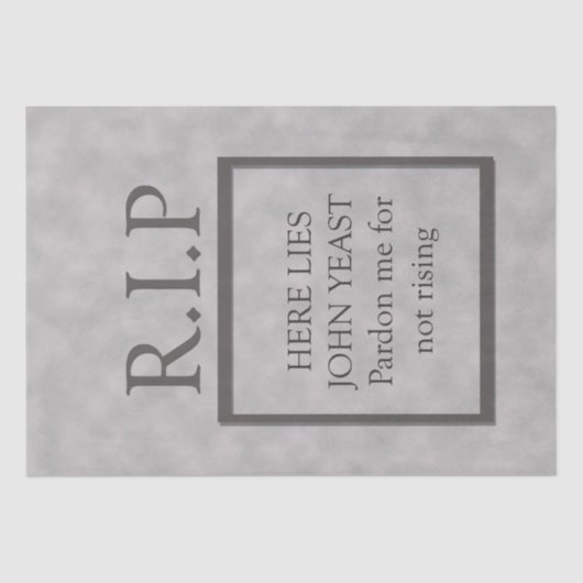 ハロウィンRIPトゥンボおもしろいストーンデコップデコール 薄葉紙 (正面)