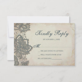 ハロウィンRSVPカード – ゴシックレース 出欠カード