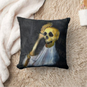 ハロウィンSkelletonの枕 クッション (ブランケット)